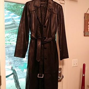 Jones New York genuine leather coat